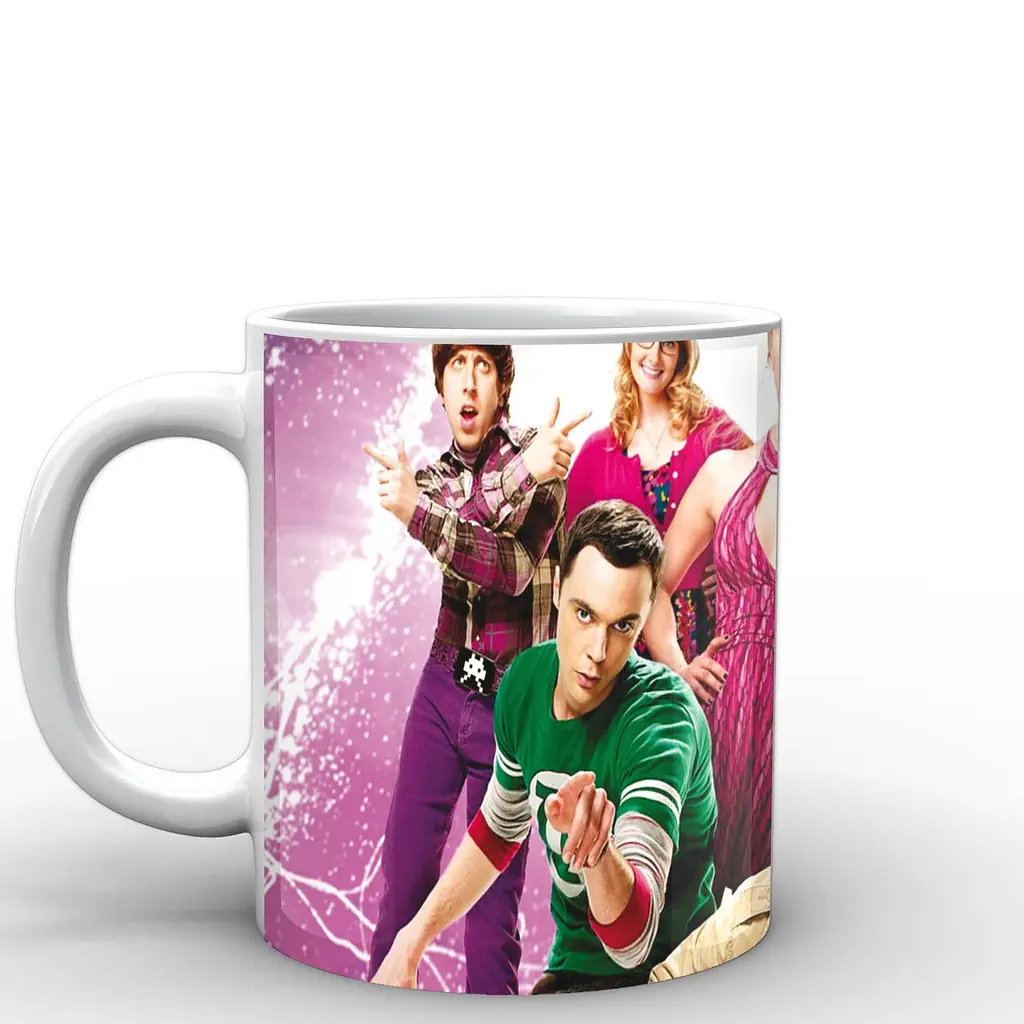 Кружка GeekLand Теория большого взрыва The Big Bang Theory на розовом фоне BB.002.21 330 мл белая - фото 2