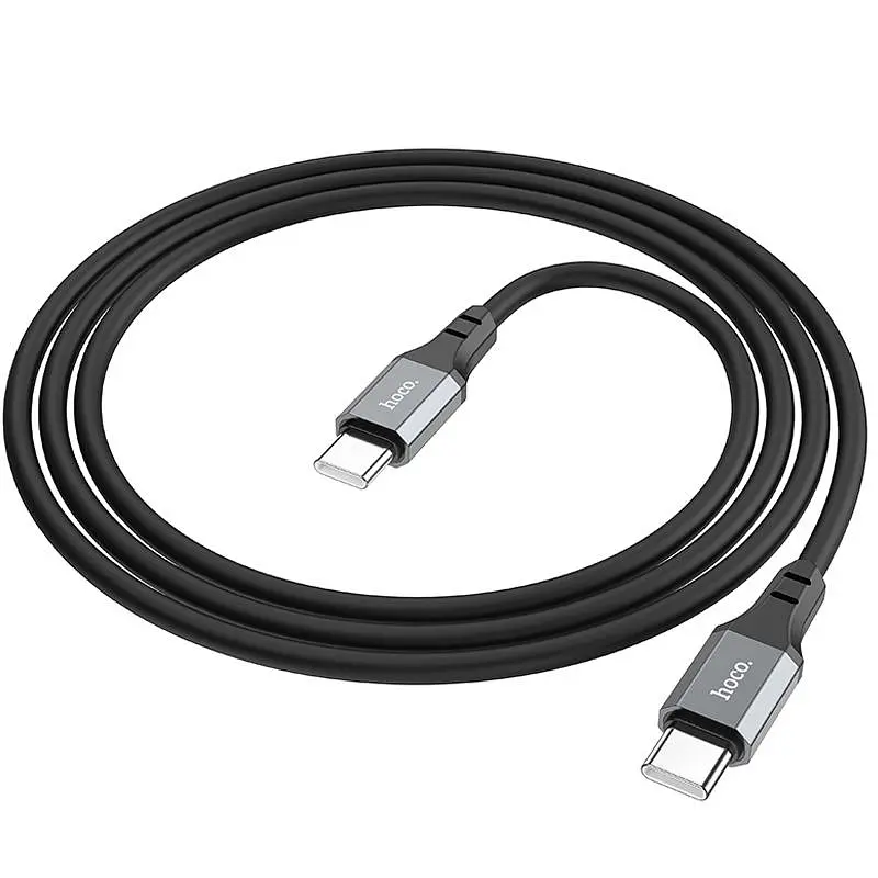 Дата кабель Hoco X86 Spear Type-C to Type-C 60W (1m) Black - фото 4