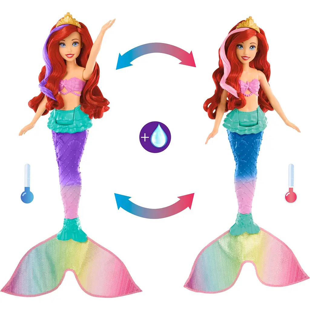 Лялька Disney Princess Кольорові ефекти русалонька Аріель (HPD43) - фото 5