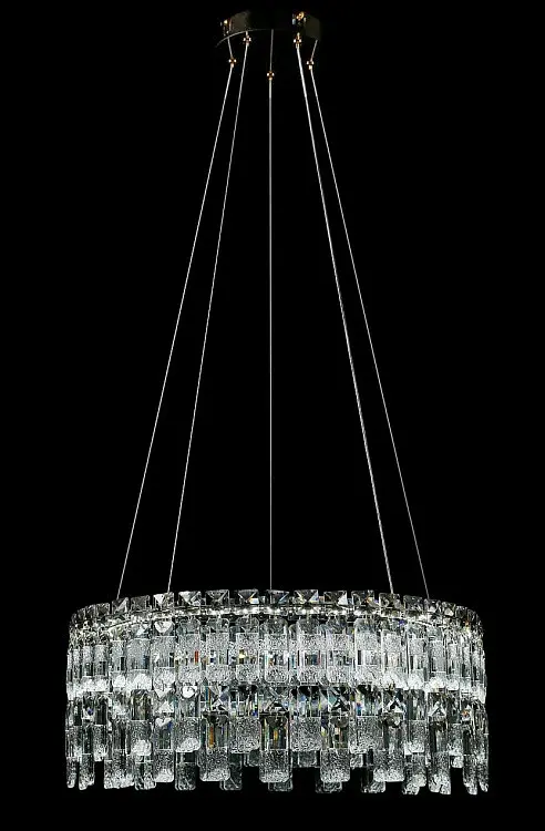Люстра кришталева LED Splendid Ray LGH90364/570/2, 2 лампи, хром/білий, сучасний стиль, висота 50-110 см, діаметр 57 см - фото 4