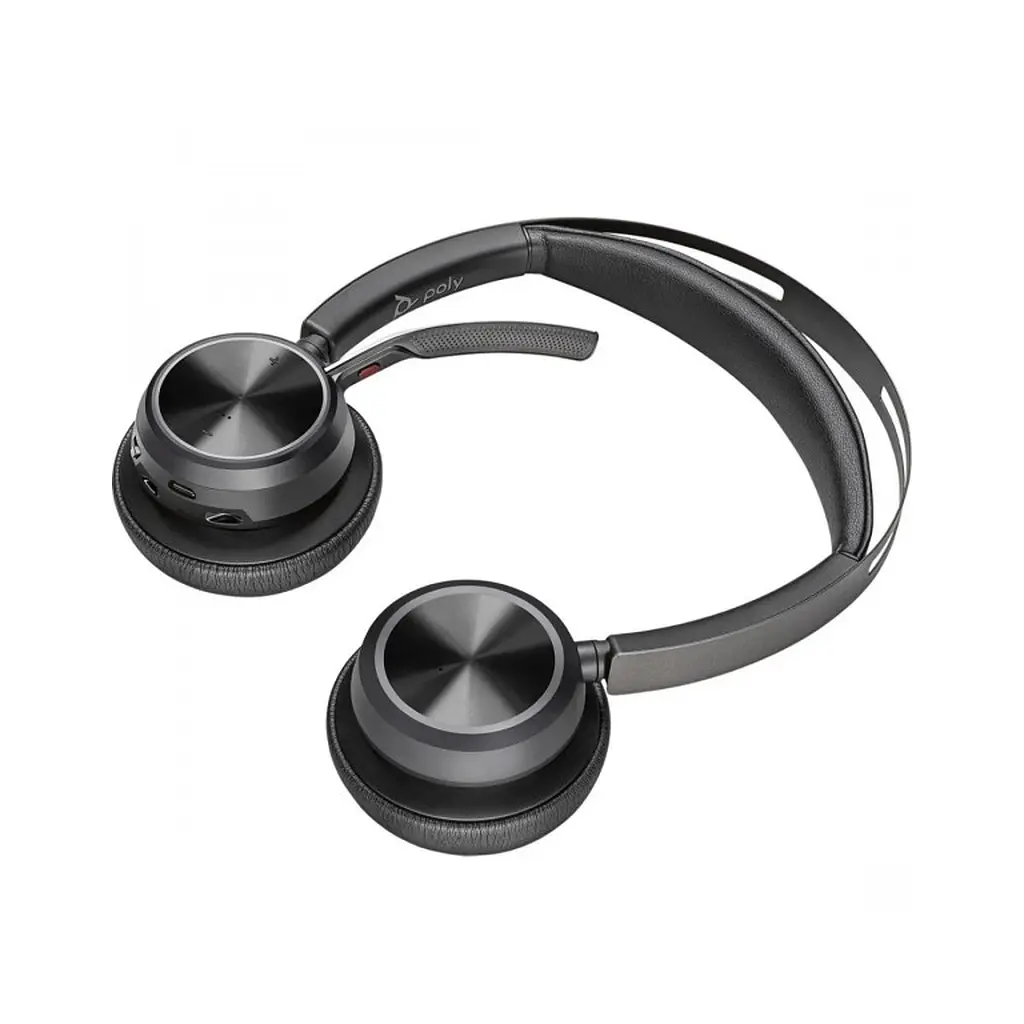 Навушники Poly Voyager Focus 2 MS Stereo USB-C + USB-C/A Adapter + Charging Stand Black (9T9J6AA) - фото 4