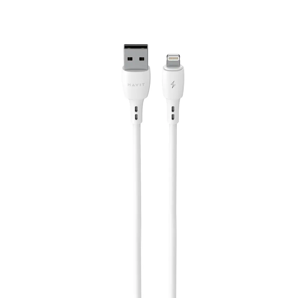 Кабель USB - Lightning Havit CB619C-L 2.1A 2 м білий (HV-CB619C-L-WH) - фото 3
