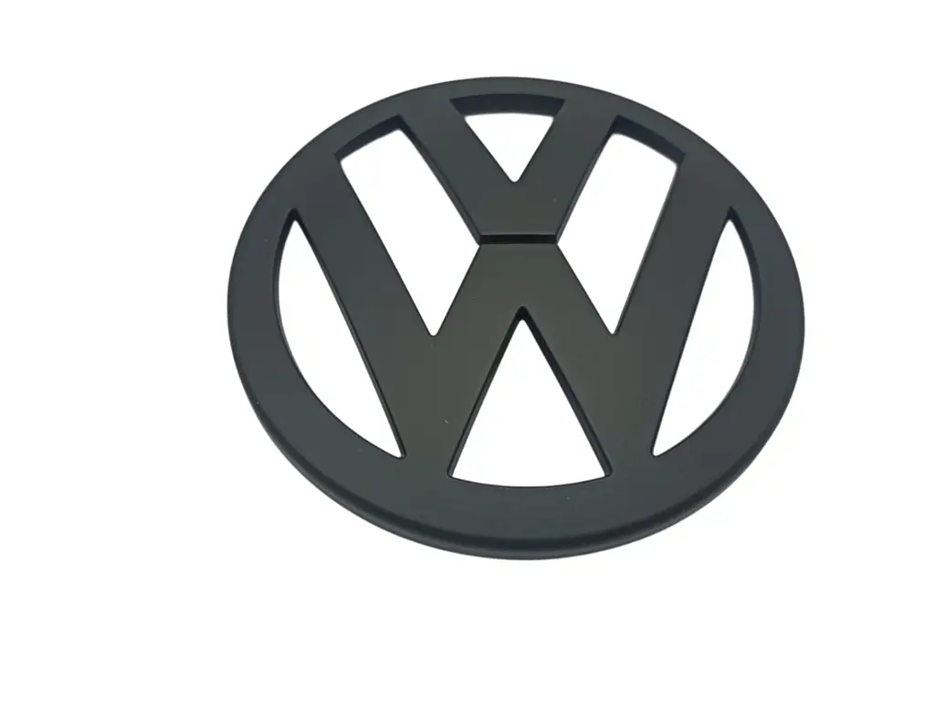 Емблема передня+задня Volkswagen Golf V (GTI) чорна матова (d=125 мм+110 мм) пластик - фото 5
