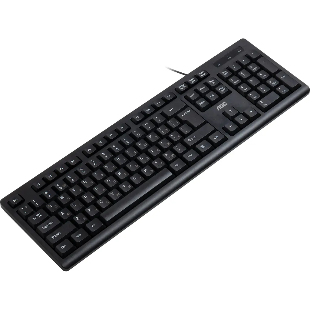 Клавіатура AOC KB100B USB UA Black (KB100B/97) - фото 4