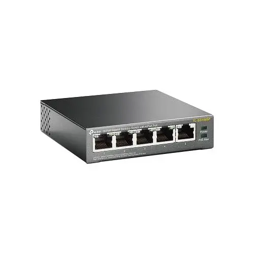 Комутатор TP-LINK TL-SG1005P 5 LAN 10/100/1000 Mb, некерований, металевий корпус - фото 2