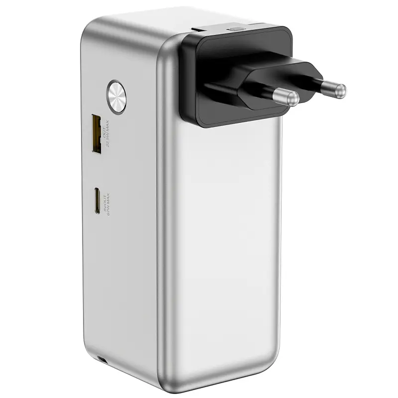 Портативний ЗП Power Bank WIWU PM501 Power Mega PD67W with cable 15000 mAh Silver - фото 6