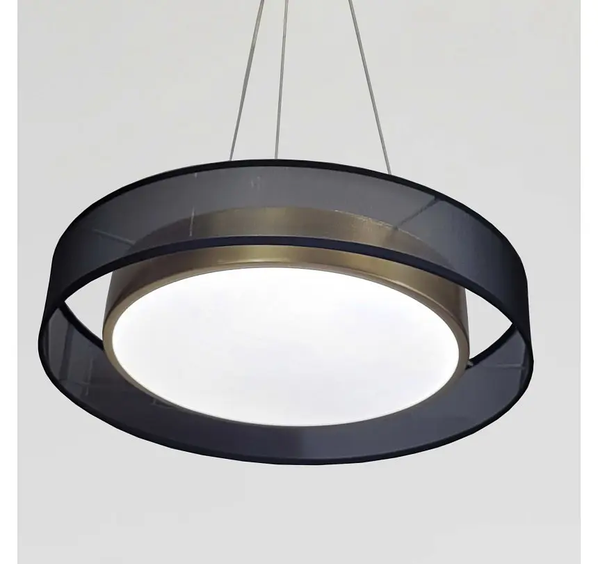 Підвісний круглий LED-світильник Artlight 2003/X4 чорний із золотим сатином та трьома режимами світла - фото 4