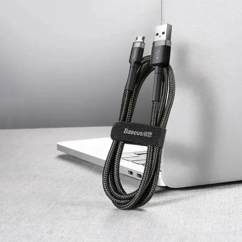 Кабель Baseus Cafule Micro USB 1.5A (2m) gray/black (CAMKLF-CG1) - фото 8