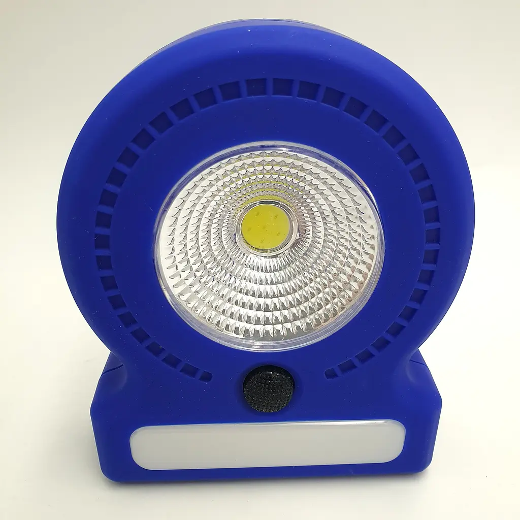 Ліхтар кемпінговий 3 режими COB, 8SMD(white), 5SMD(red) магніт та гак для підвіски 3хАА лампа 11см UKC 037-A синій