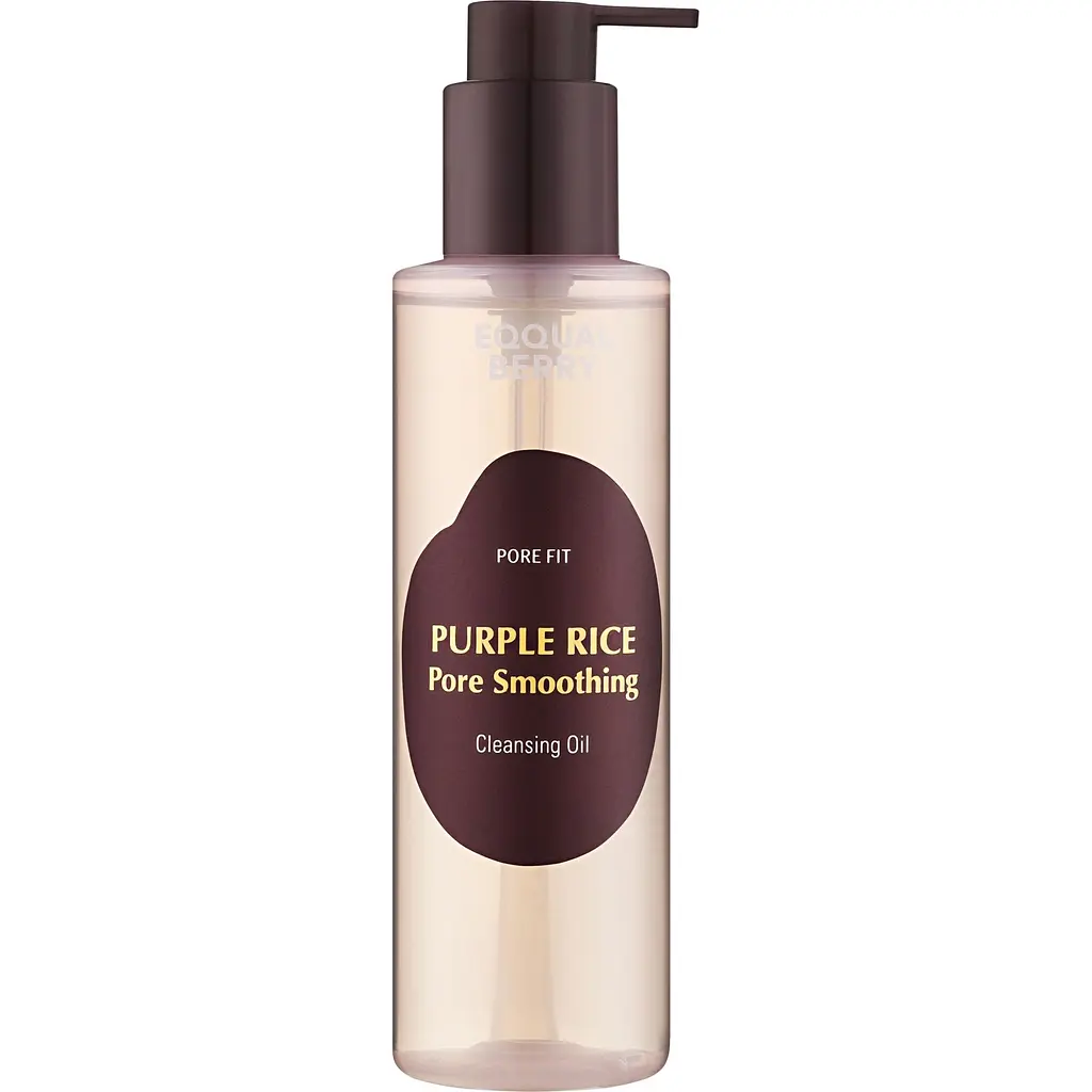 Олія для обличчя Eqqualberry Pore Fit Purple Rice Pore Smoothing Cleansing Oil гідрофільна 200 мл - фото 2