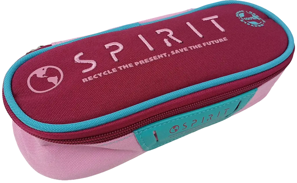 Пенал шкільний Spirit 23x9x7 см поліестер бордово-рожевий - фото 4