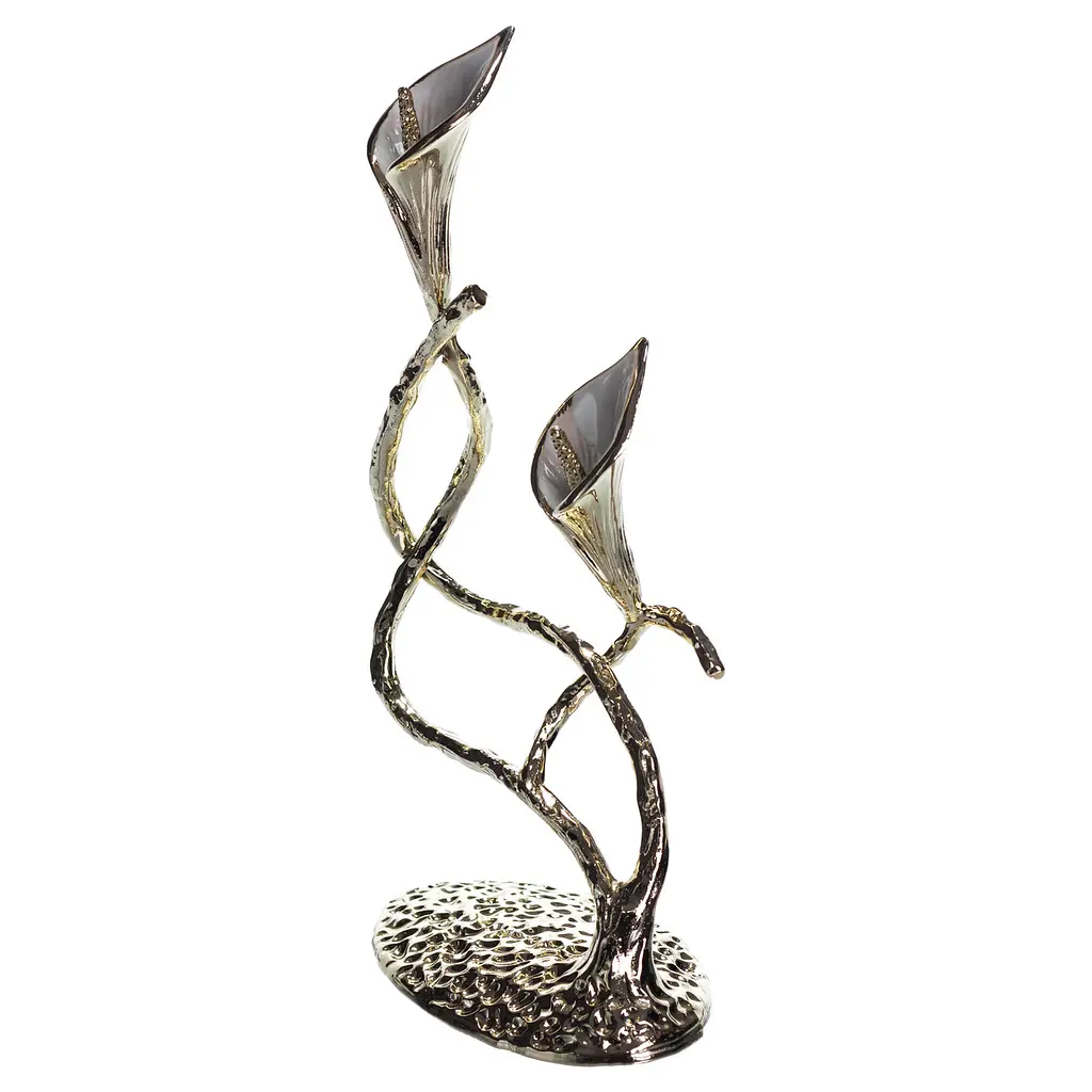 Декоративна фігурка Yiwu Calla Lilies 14х8х25 см металева статуетка колекційна для дому квітка калли декор на камін HP-7-19 - фото 6