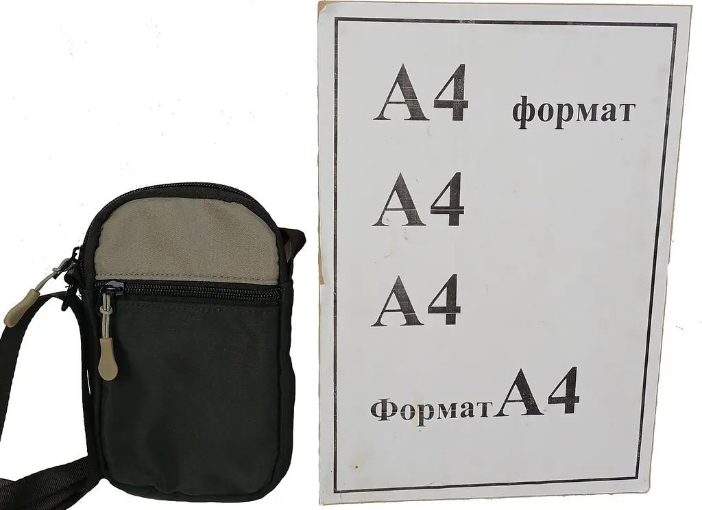 Невелика сумка для смартфона, телефону з ремінцем на шию LS хакі - фото 8