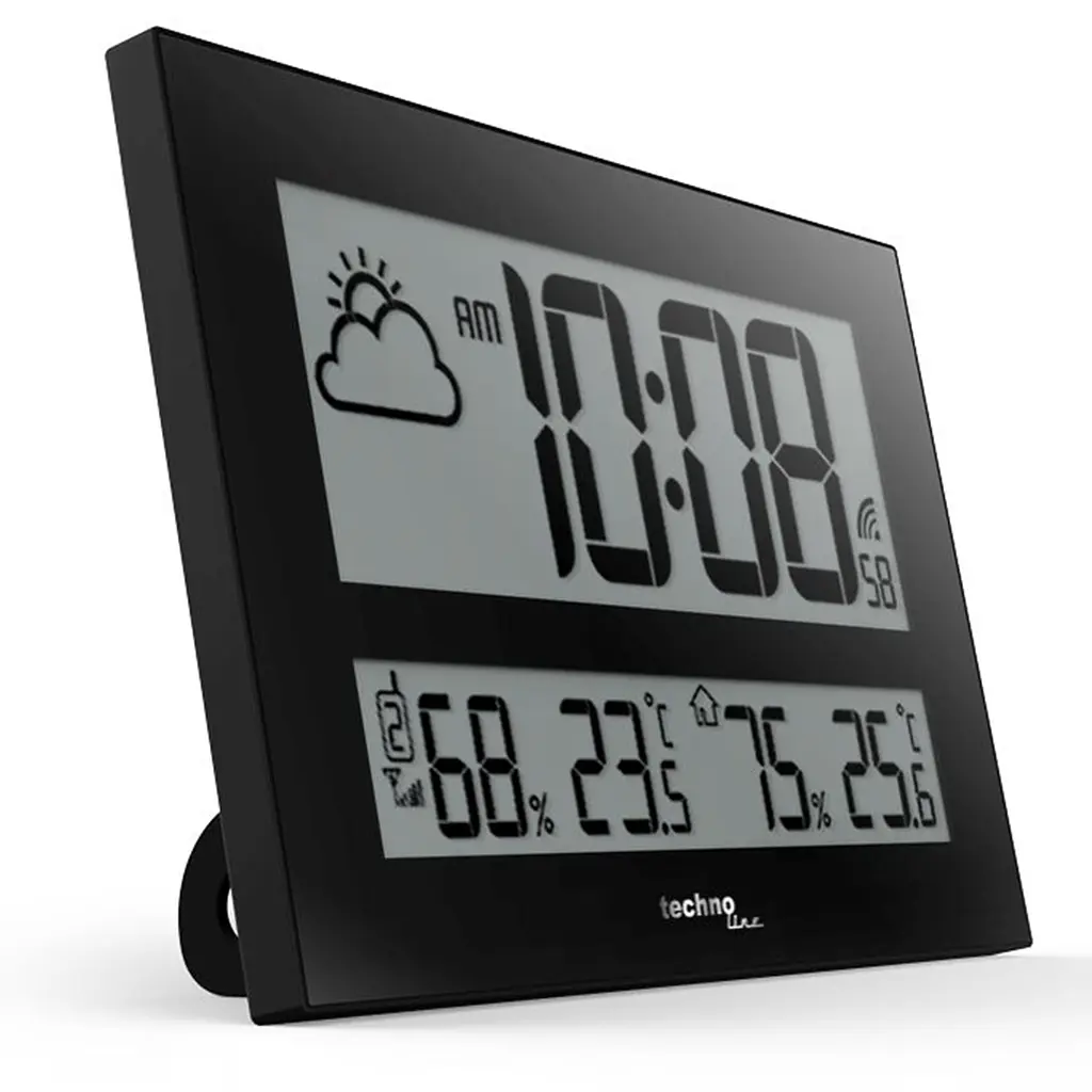 Годинник настінний Technoline WS8011 Black (WS8011), Чорний - фото 3