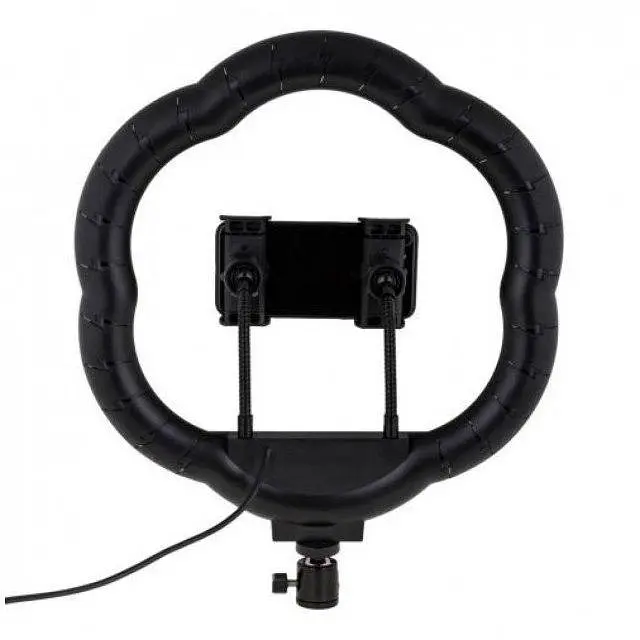 Кольцевая светодиодная RGB Led Лампа 26 см LC-318 (Flower Type) с двойным зажимом для телефона - фото 4