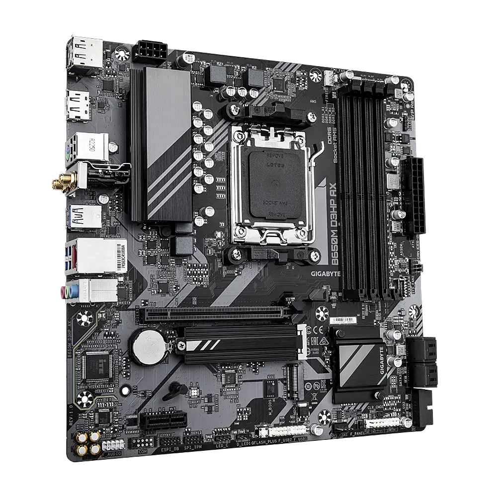 Материнська плата Gigabyte B650M D3HP AX Socket AM5 (B650M D3HP AX) - фото 2