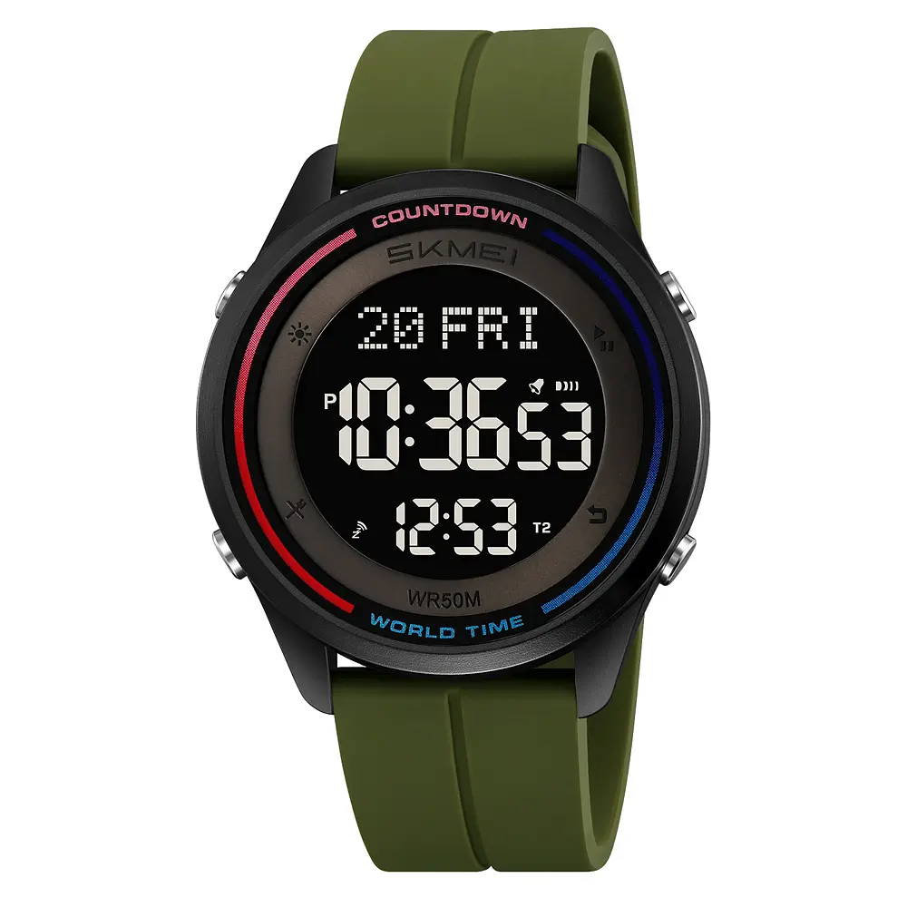 Чоловічий наручний годинник 2412PAG Army Green Skmei acs0029937