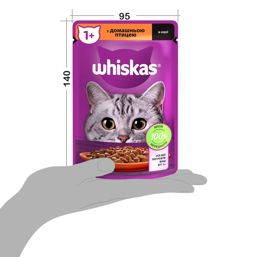 Влажный корм для кошек Whiskas с домашней птицей в соусе 85 г - фото 8