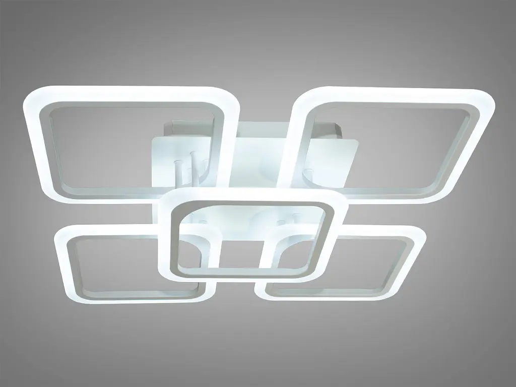 Люстра стельова LED Diasha A8060/4+1WH 90W, діаметр 55.5 см, білий, сучасний стиль - фото 4