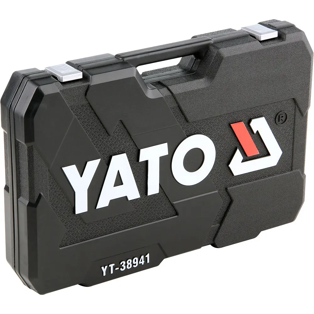 Набор торцевых головок Yato квадрат 1/2", 3/8", 1/4" с инструментами отверточные насадки 225 шт. (YT-38941) - фото 4