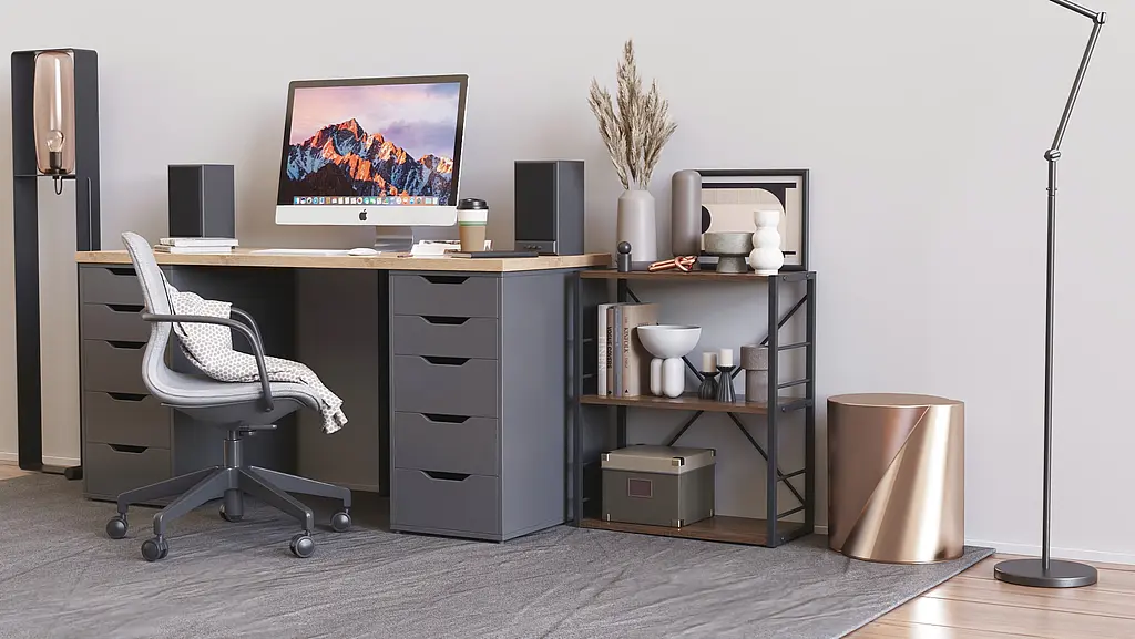 Этажерка 3/60 Ferrum-decor Серии Коннект 73x60x28 черный ДСП Дуб Сонома Трюфель 16мм (FRD-104258) - фото 4