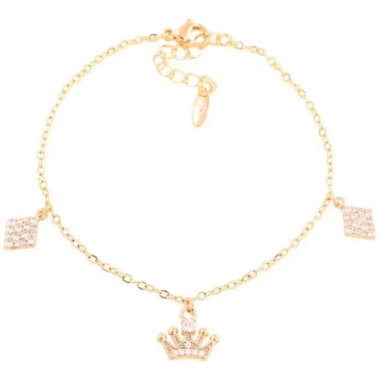 Браслет XUPING позолота 18K "Ціпок з підвісками» 17-20см*1,5мм 251813