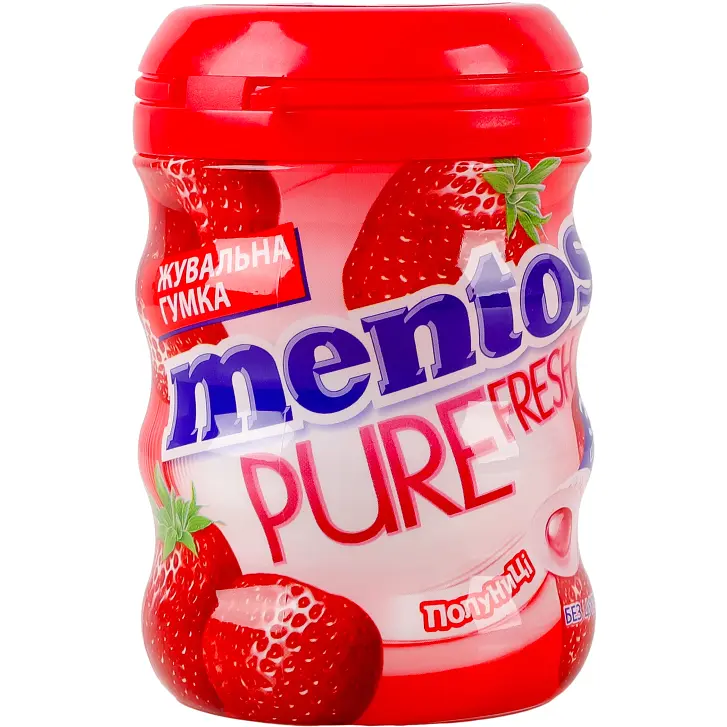 Жувальна гумка Mentos Pure Fresh Полуниця 56 г (8935001729013)