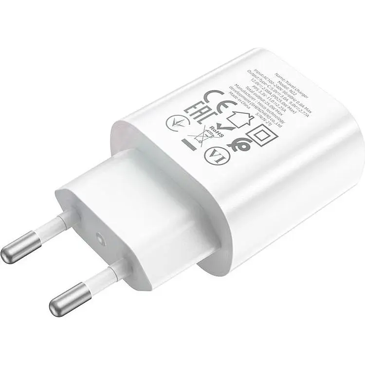 Мережевий зарядний пристрій Hoco N22 PD 25w White (760067) [81007] - фото 3