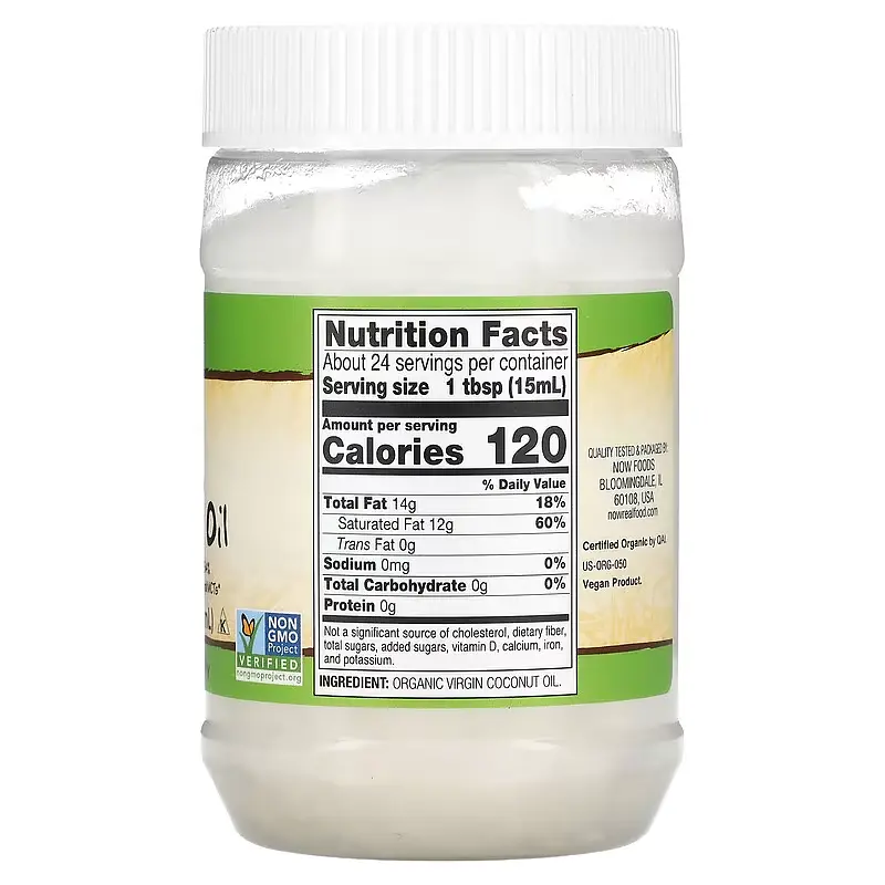NOW Органічна Кокосова Олія, Virgin Coconut Oil - 355 мл - фото 2