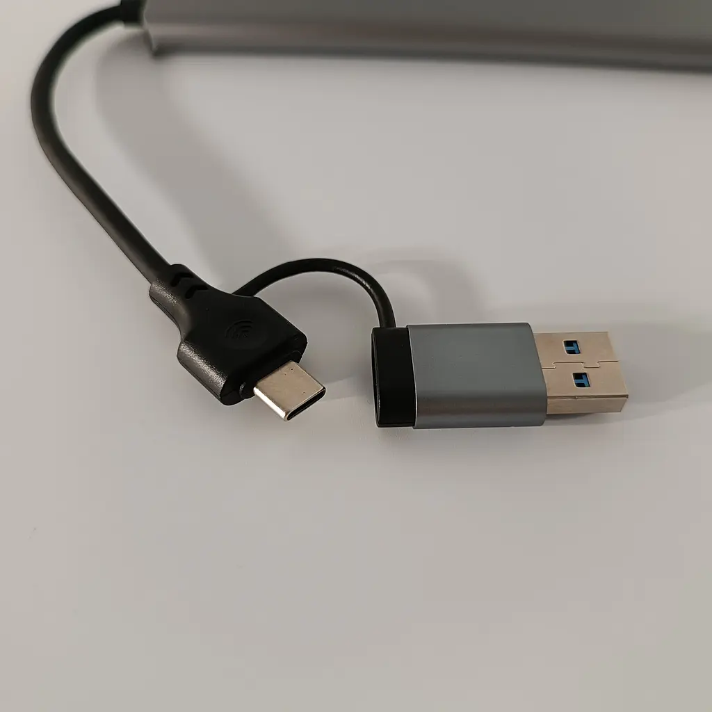 USB концентратор 8 в 1/USB хаб з 4 USB-портами, Type-C порт, TF/SD-картридер, аудіо вихід - фото 7