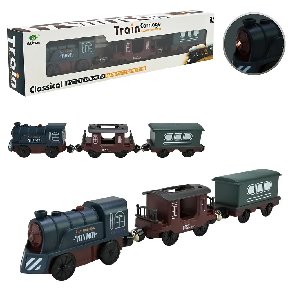 Ігровий залізничний потяг з локомотивом та вагонами Electrical Train Series (AU8882)