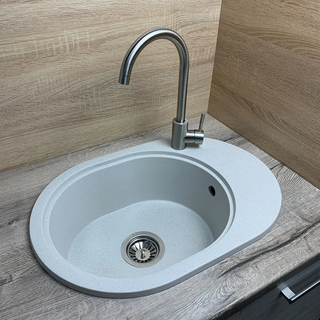 Кухонна мийка Adamant Ovale 610x420x180 old stone 644223, Сірий - фото 2