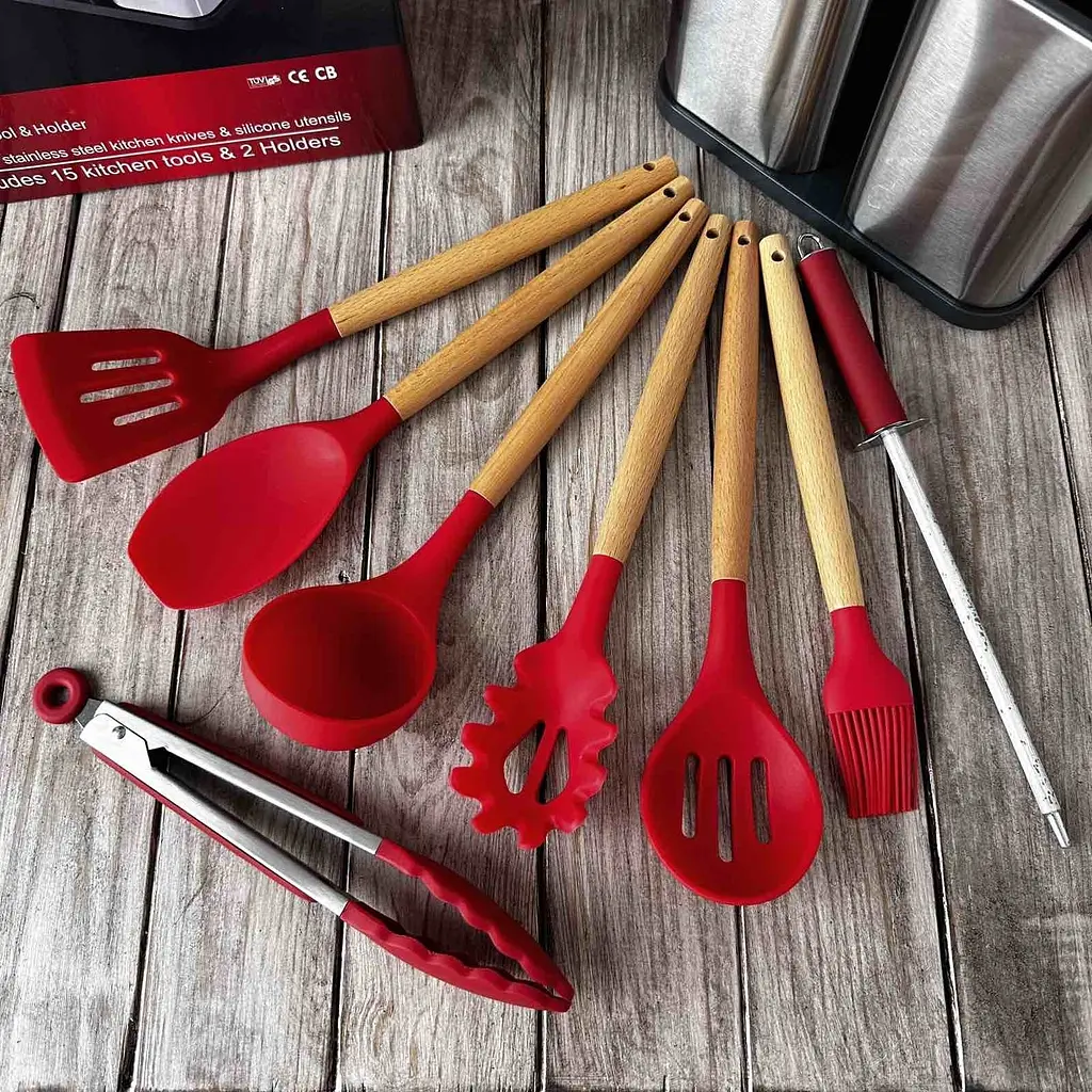 Набір кухонного приладдя Zepline ZP-047, 17 предметів червоний (43273-ZP-047_1280) - фото 10