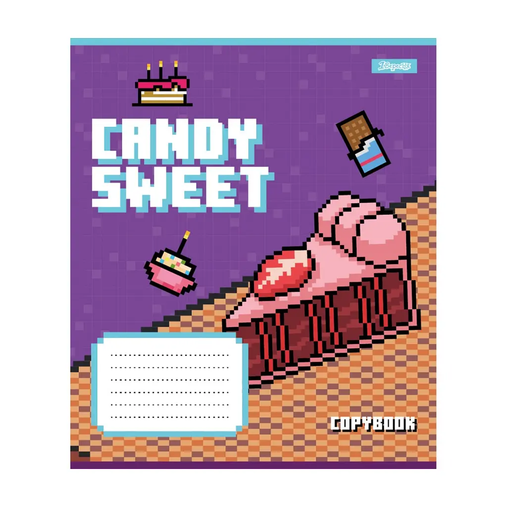 Зошит 1 вересня Candy sweet А5 12 аркушів коса лінія (767201), в асортименті - фото 6