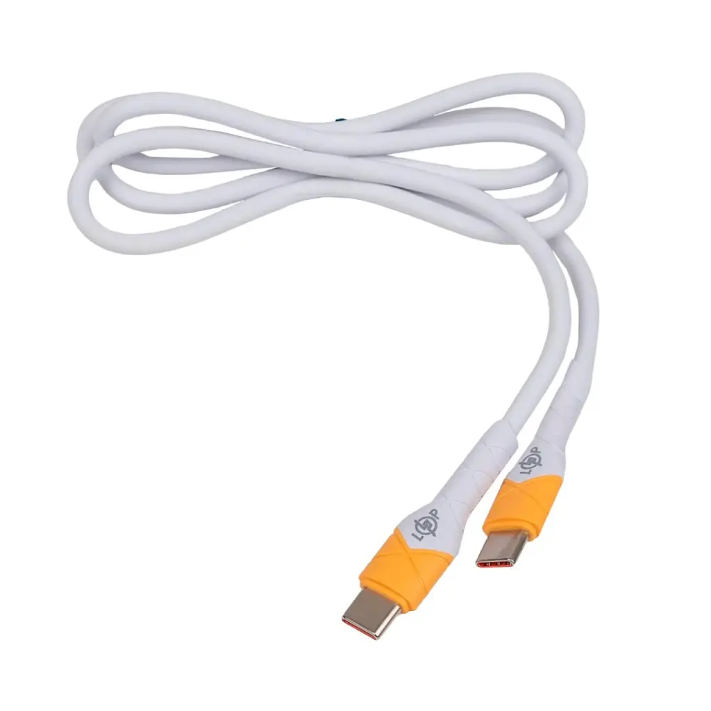 Кабель LogicPower USB Type-C – Type-C 65W с быстрой зарядкой PD/QC 1 м белый - фото 2