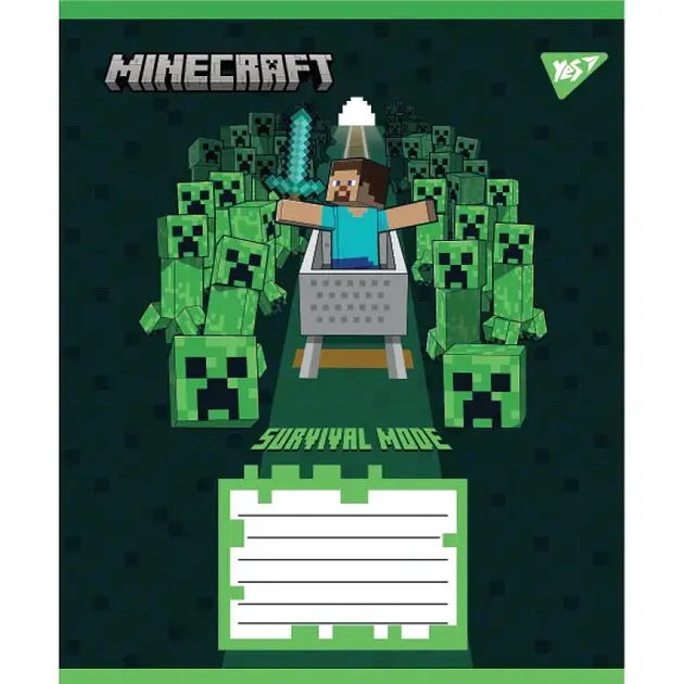 Зошит Yes Minecraft Walls А5, 24 аркуша в клітинку (767568) - фото 2