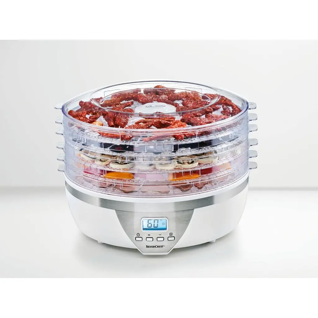 Дегидратор-сушилка для овощей и мяса SilverCrest SDA 350 A2 350 Вт до 70°С автоматическая 5 лотков - фото 4