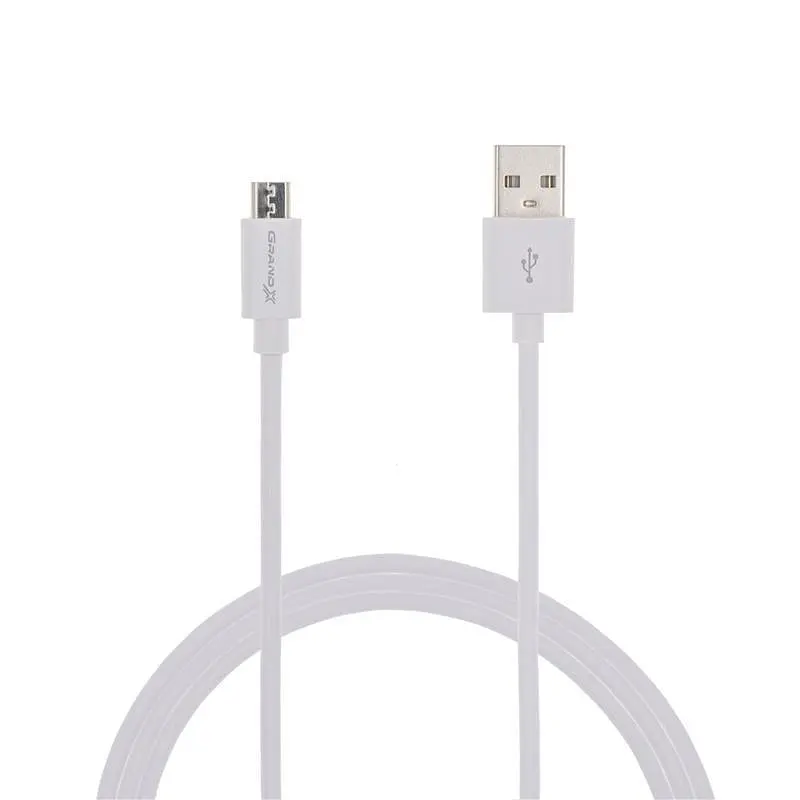Кабель Grand-X USB - micro USB (M/M), Cu, 2.5 м, Білий (PM025W) - фото 2
