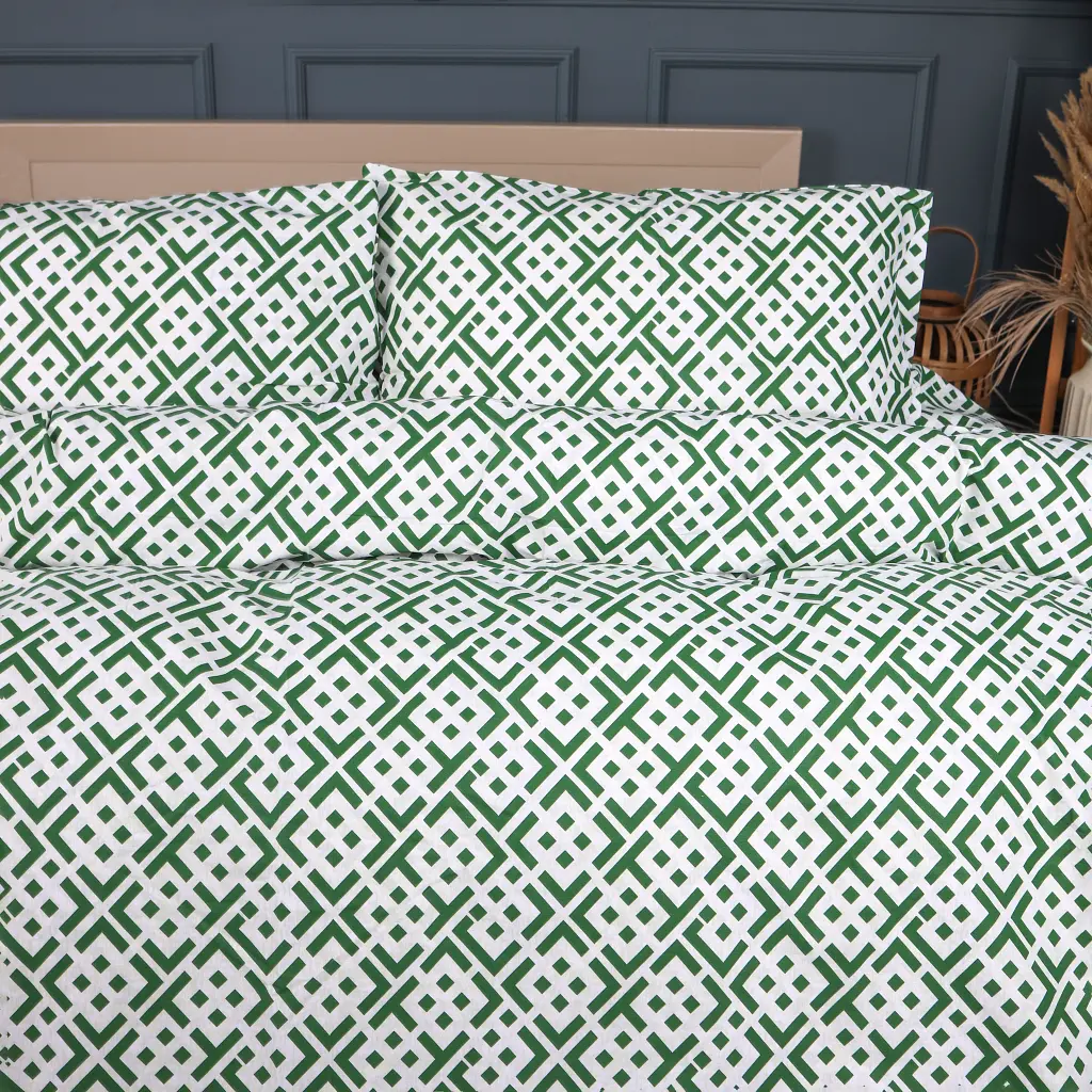 Наволочка Mirson Ranforce Elite Abstract Green 60х60 см (2200013166320) - фото 3