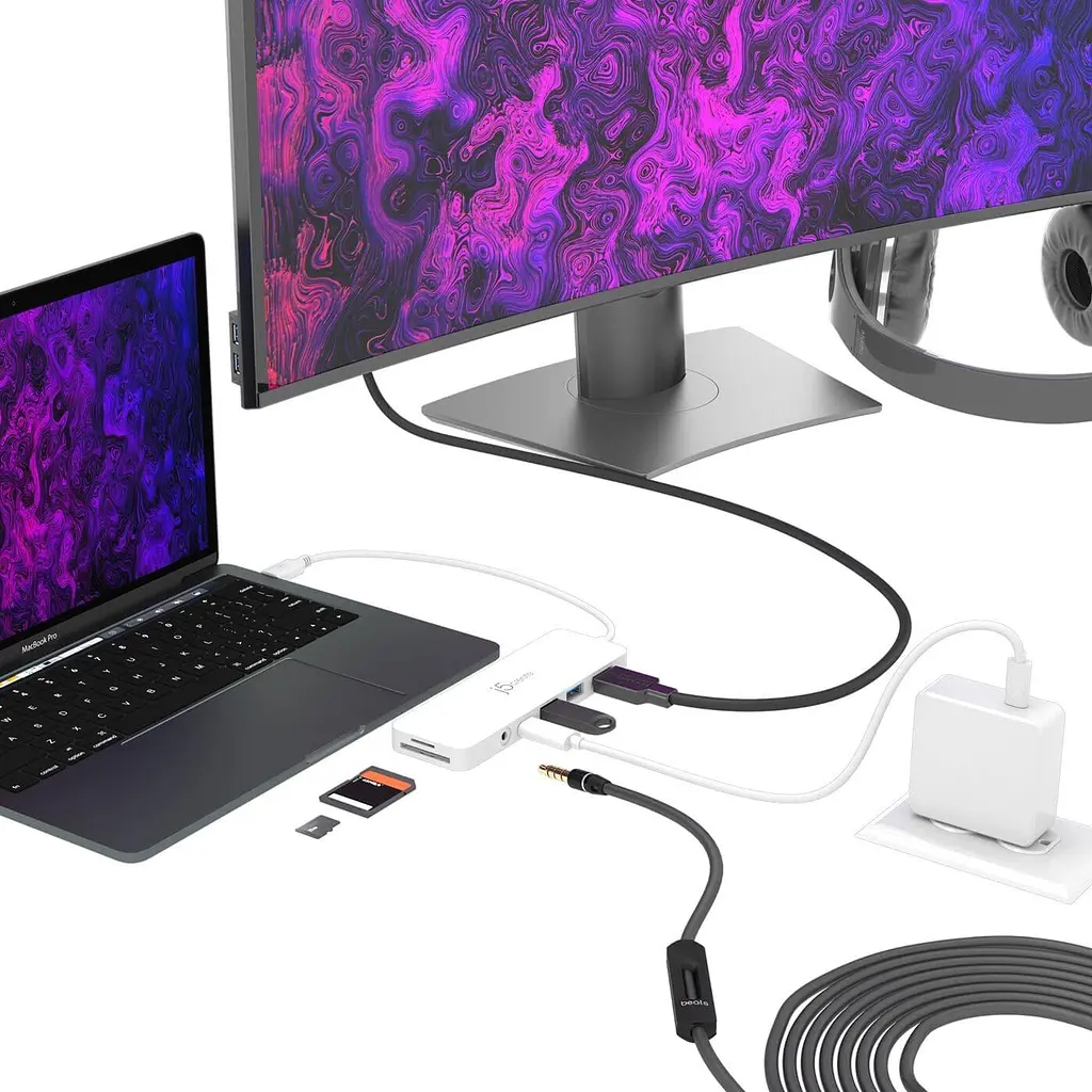 USB-хаб j5create JCD373-N, USB Type-C 5-в-1 (JCD373-N) - фото 5