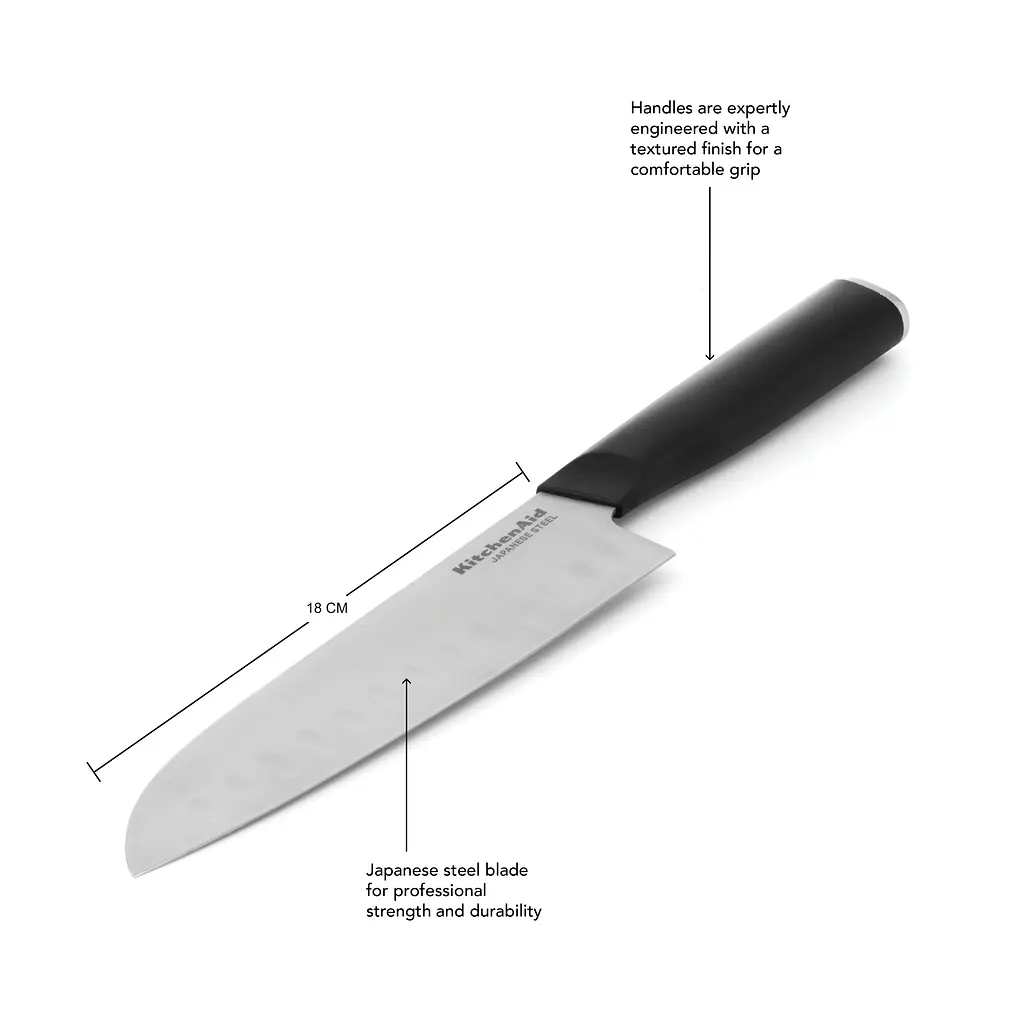 Нож сантоку KitchenAid Coreline с защитным чехлом для лезвия (KOG7IKSSOHOBA) - фото 7