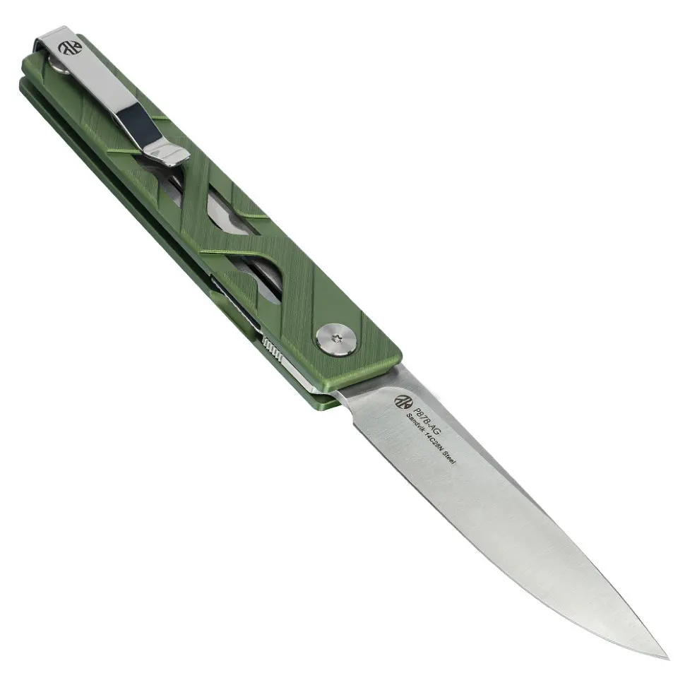 Ніж складаний туристичний Ruike P878-AG, (8.7 см) 14C28N/6063Aluminum зелений - фото 2