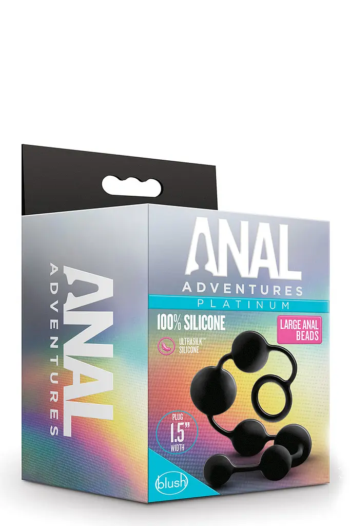 Анальні кульки Blush Anal Adventure Platinum Silicone Large Anal Beads - фото 2