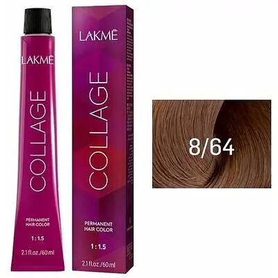 Перманентная краска для волос Lakme Collage Creme Hair Color тон 8/64 (медный каштановый светлый блондин) 60 мл - фото 2