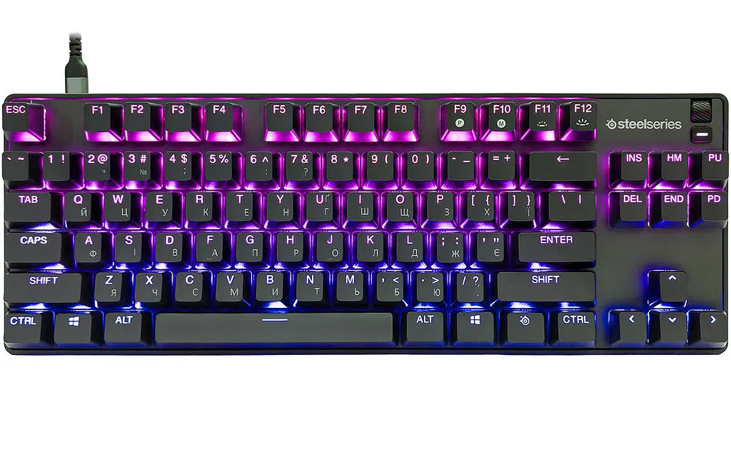 Клавіатура ігрова оптична SteelSeries Apex 9 TKL UA OptiPoint - фото 7