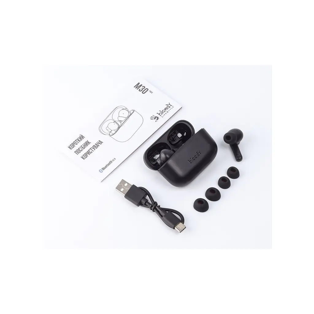 Навушники A4Tech Bloody M30 Black+Red - фото 5