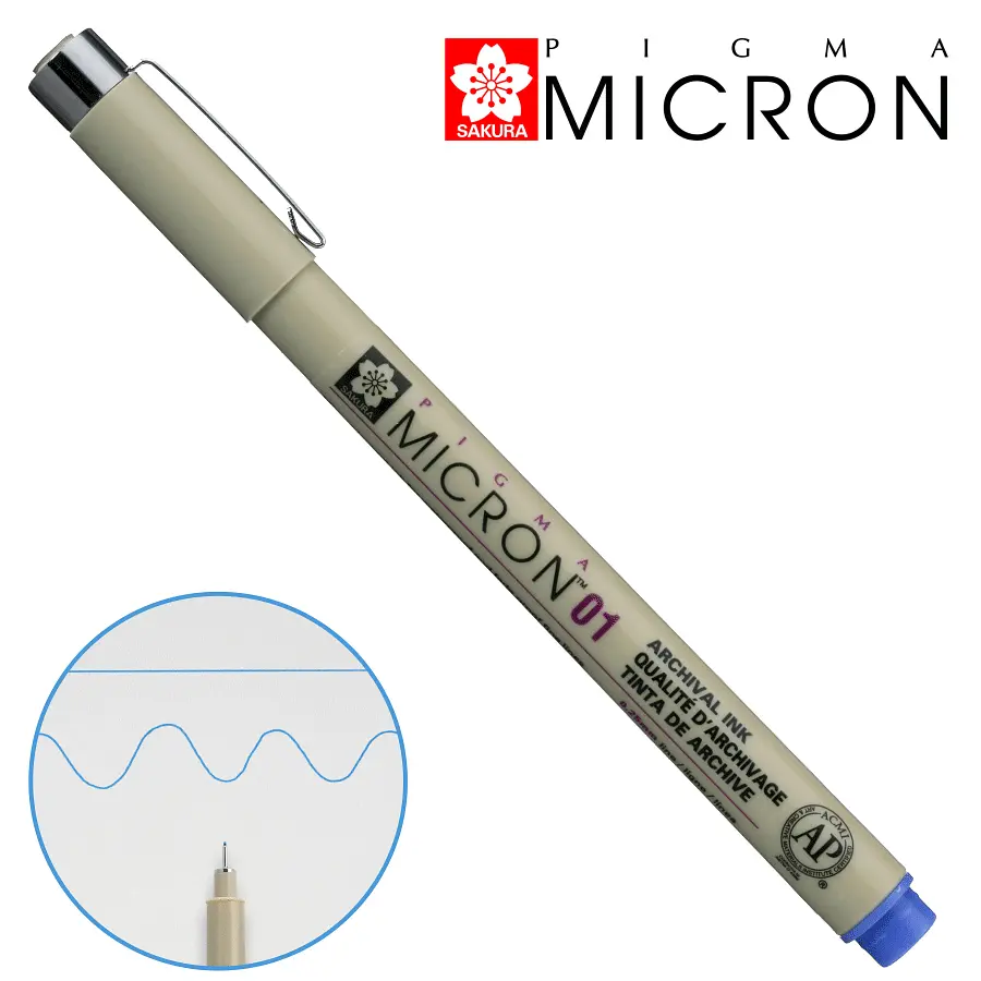 Лінер Sakura PIGMA MICRON (0.1), 0,25 мм синій
