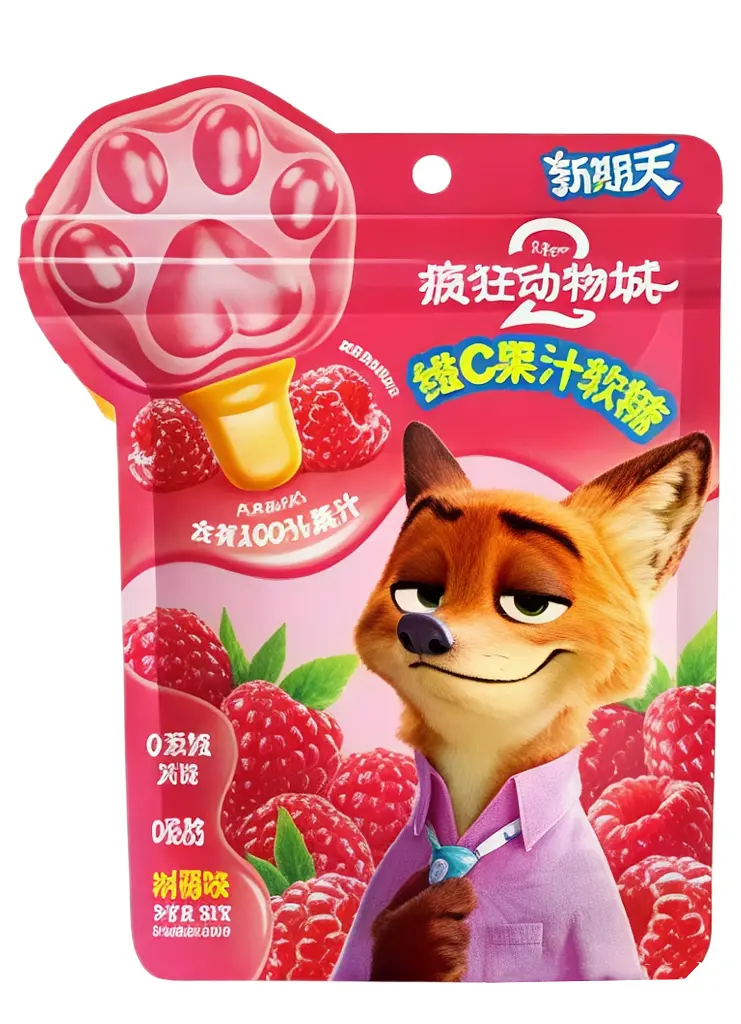 Жувальні цукерки Xinqitian Disney Zootopia Raspberry Candy 75г