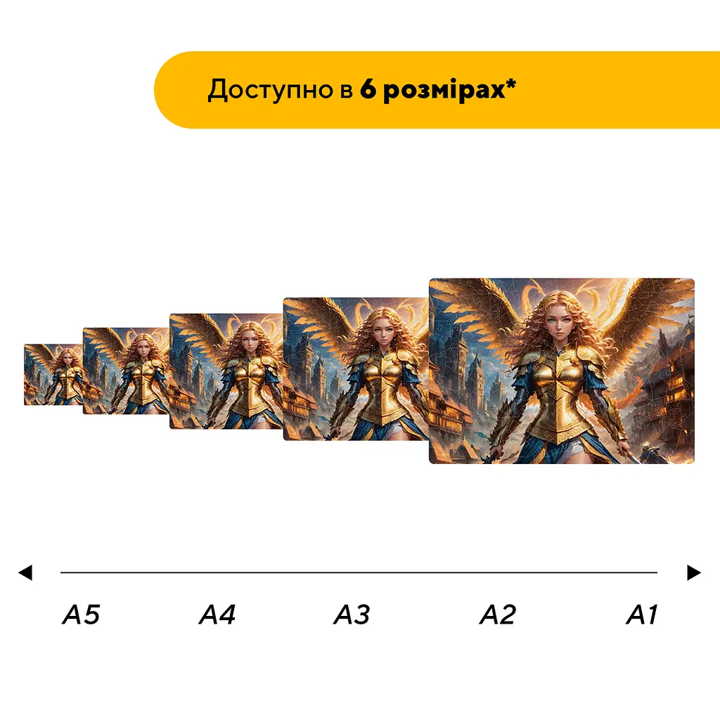 Пазл деревяний Аніме Феєричні Крила, А5, Картонна коробка 35 елементів - фото 2