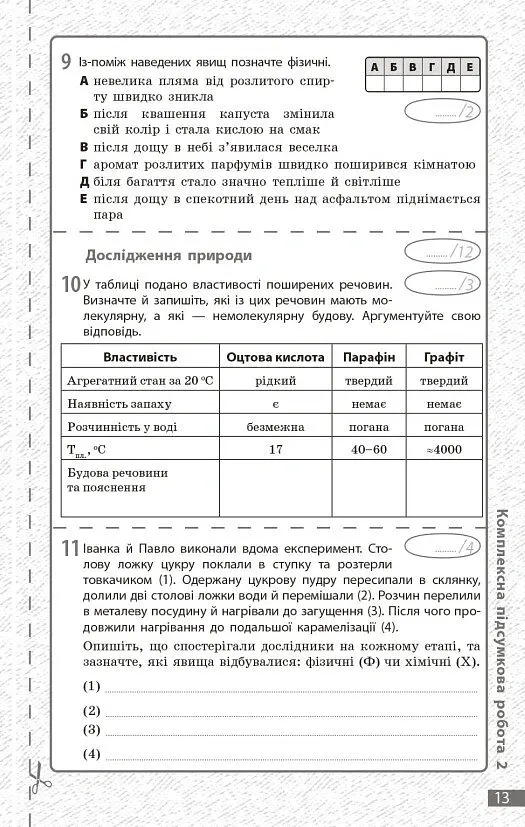 Хімія. 7 клас. Поточне та підсумкове оцінювання за групами результатів + діагностувальна робота - Олексій Григорович - фото 5